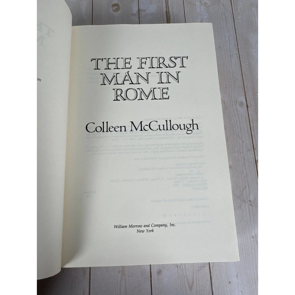 The First Man in Rome Colleen McCullough 1990 First Edition Historical Novel
